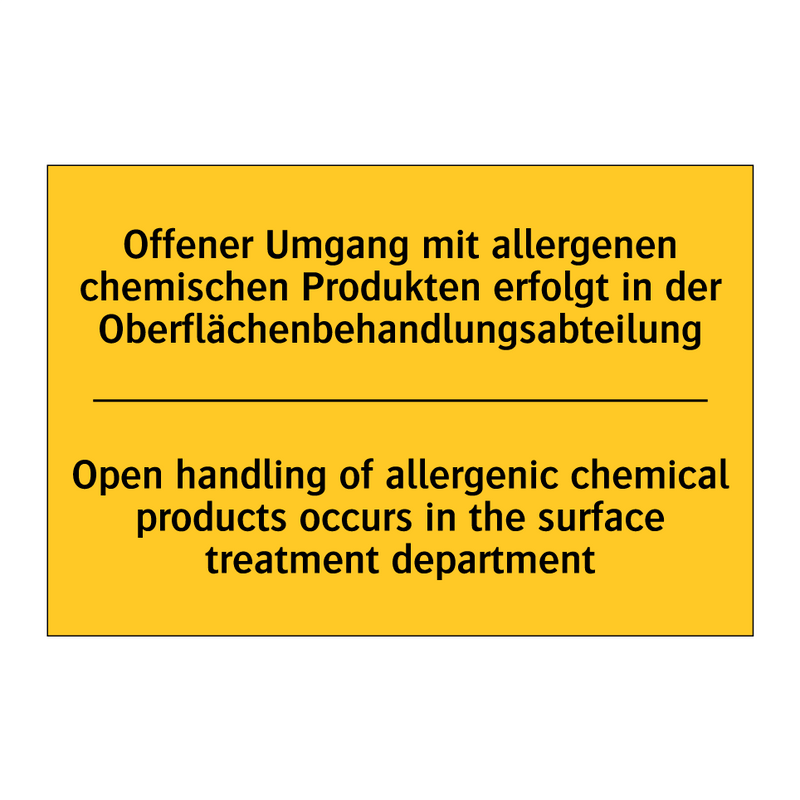 Offener Umgang mit allergenen /.../ - Open handling of allergenic chemical /.../
