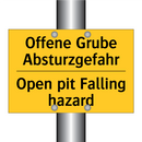 Offene Grube Absturzgefahr - Open pit Falling hazard