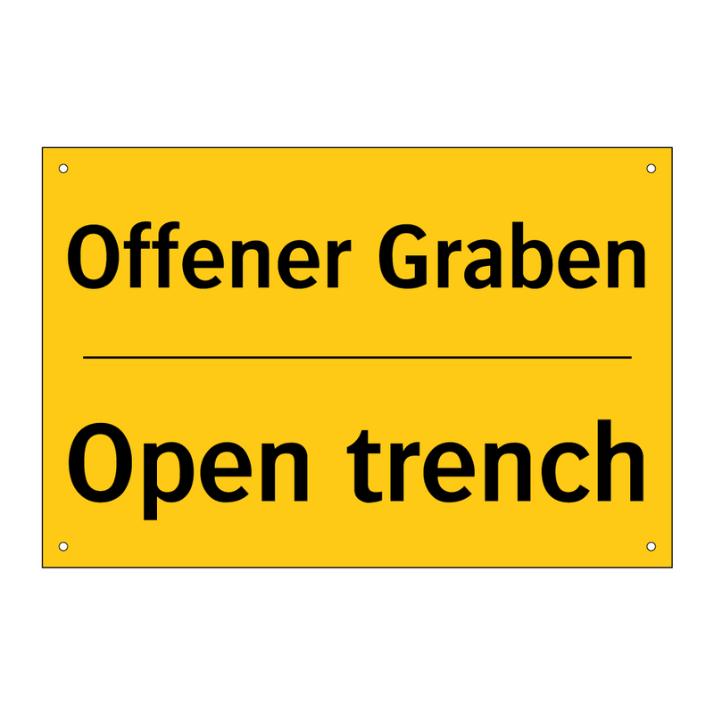 Offener Graben - Open trench