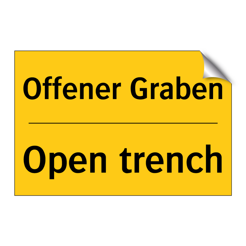Offener Graben - Open trench