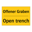 Offener Graben - Open trench