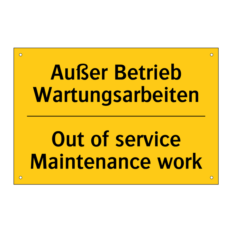 Außer Betrieb Wartungsarbeiten - Out of service Maintenance work/.../