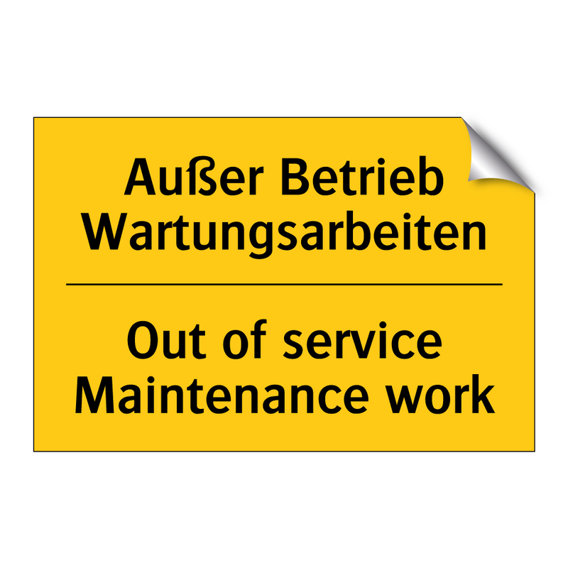 Außer Betrieb Wartungsarbeiten - Out of service Maintenance work/.../