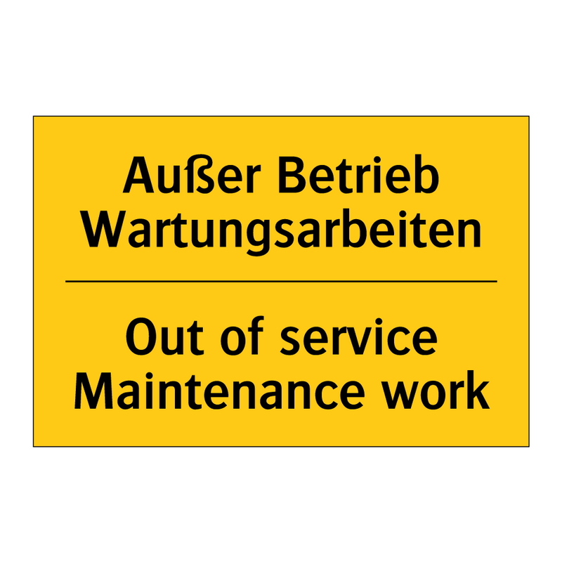 Außer Betrieb Wartungsarbeiten - Out of service Maintenance work/.../