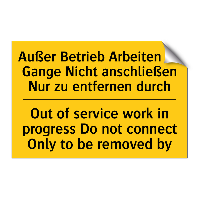 Außer Betrieb Arbeiten im Gange /.../ - Out of service work in progress /.../