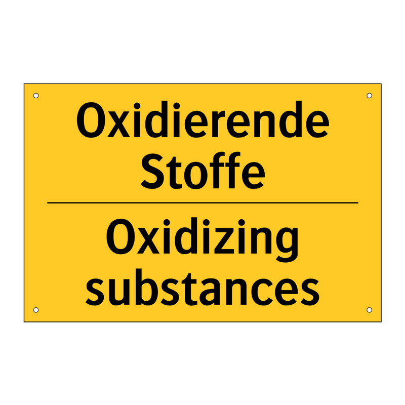 Oxidierende Stoffe - Oxidizing substances