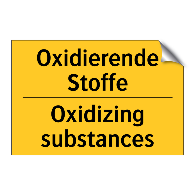 Oxidierende Stoffe - Oxidizing substances