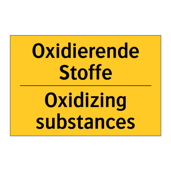 Oxidierende Stoffe - Oxidizing substances