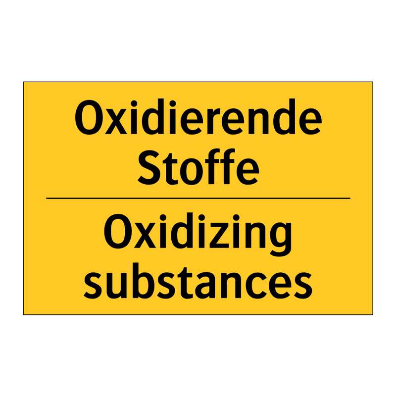 Oxidierende Stoffe - Oxidizing substances
