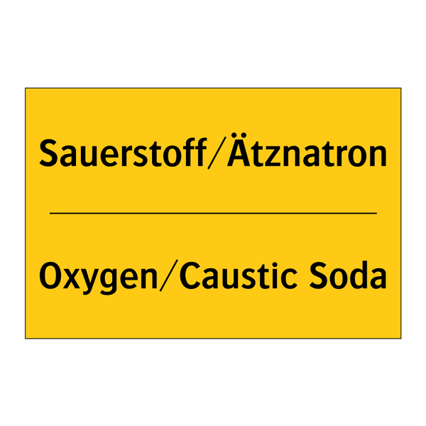 Sauerstoff/Ätznatron - Oxygen/Caustic Soda