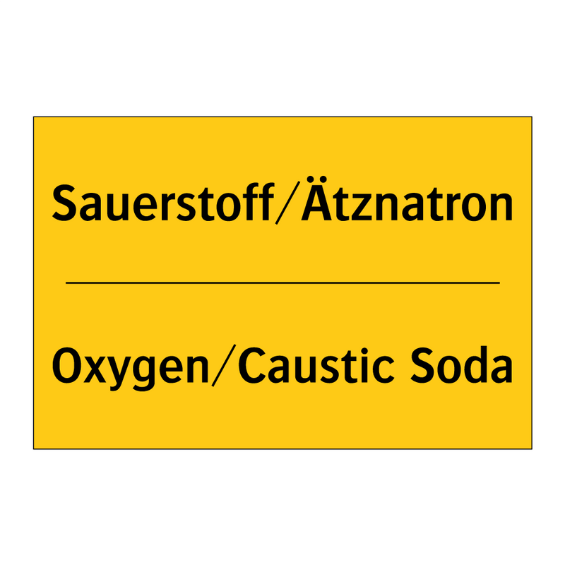 Sauerstoff/Ätznatron - Oxygen/Caustic Soda