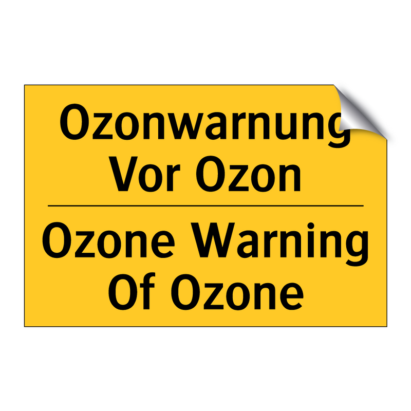 Ozonwarnung Vor Ozon - Ozone Warning Of Ozone