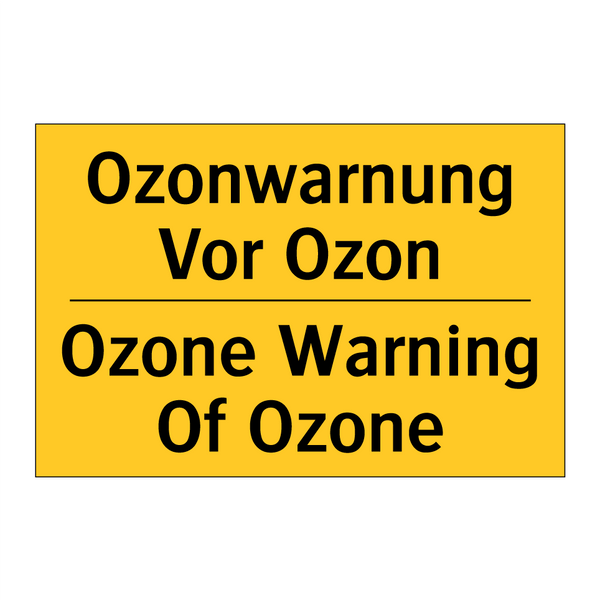 Ozonwarnung Vor Ozon - Ozone Warning Of Ozone