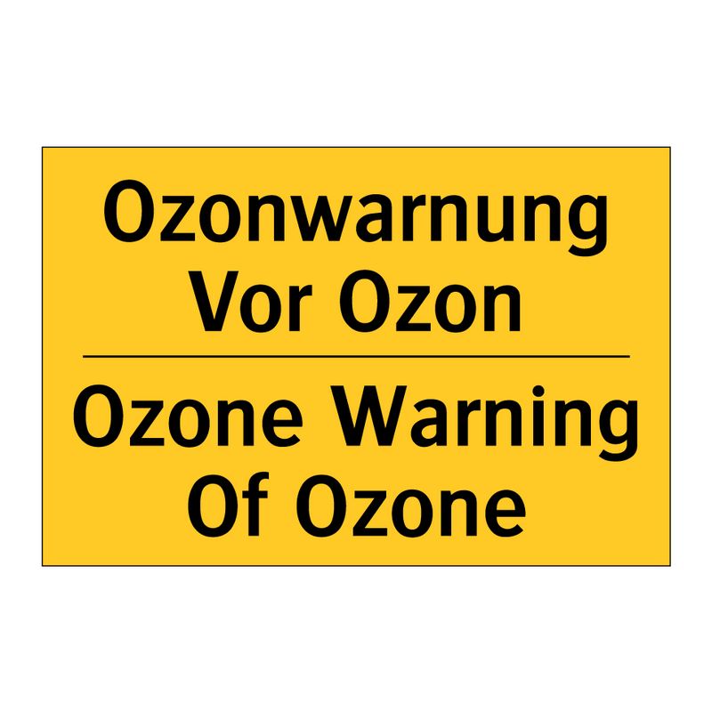 Ozonwarnung Vor Ozon - Ozone Warning Of Ozone