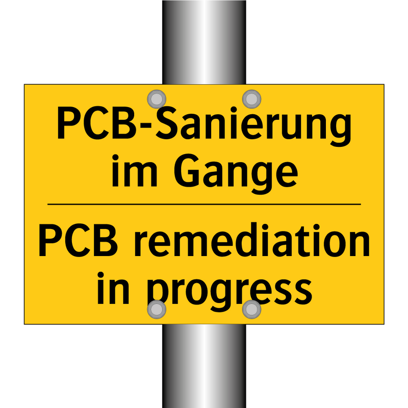 PCB-Sanierung im Gange - PCB remediation in progress