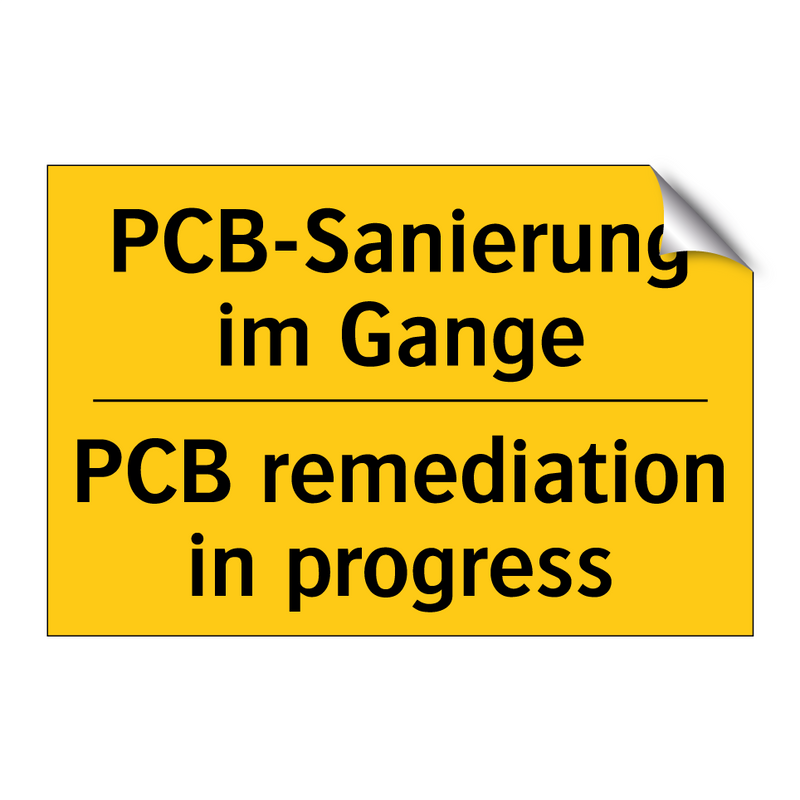 PCB-Sanierung im Gange - PCB remediation in progress