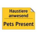 Haustiere anwesend - Pets Present