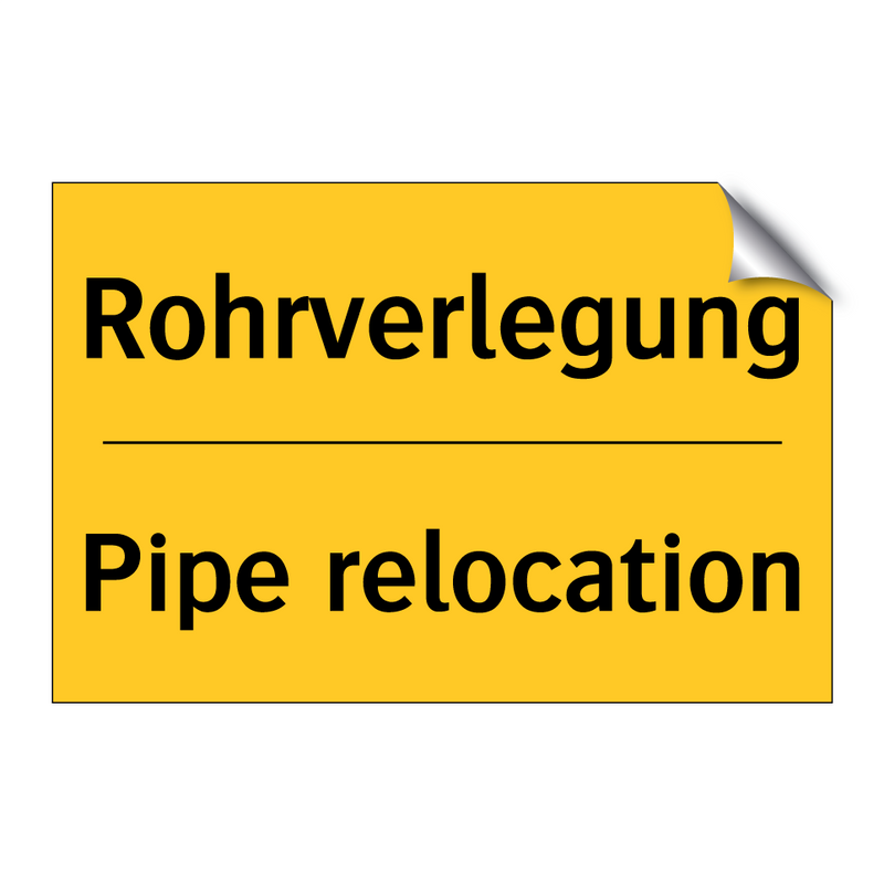 Rohrverlegung - Pipe relocation