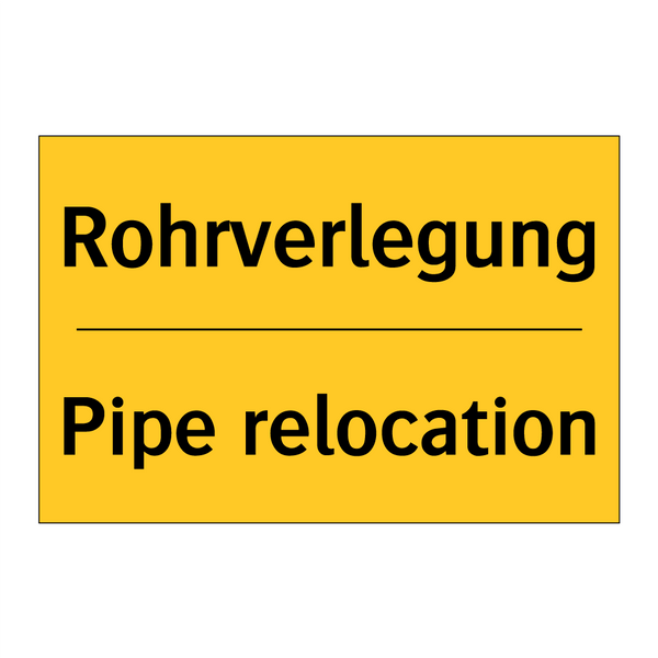 Rohrverlegung - Pipe relocation