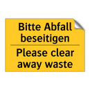 Bitte Abfall beseitigen - Please clear away waste