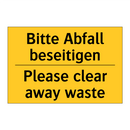 Bitte Abfall beseitigen - Please clear away waste
