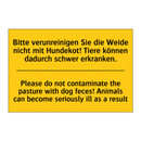 Bitte verunreinigen Sie die Weide /.../ - Please do not contaminate the /.../