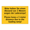 Bitte halten Sie einen Abstand /.../ - Please keep a 3 meter distance /.../