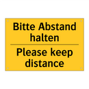 Bitte Abstand halten - Please keep distance