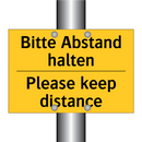 Bitte Abstand halten - Please keep distance