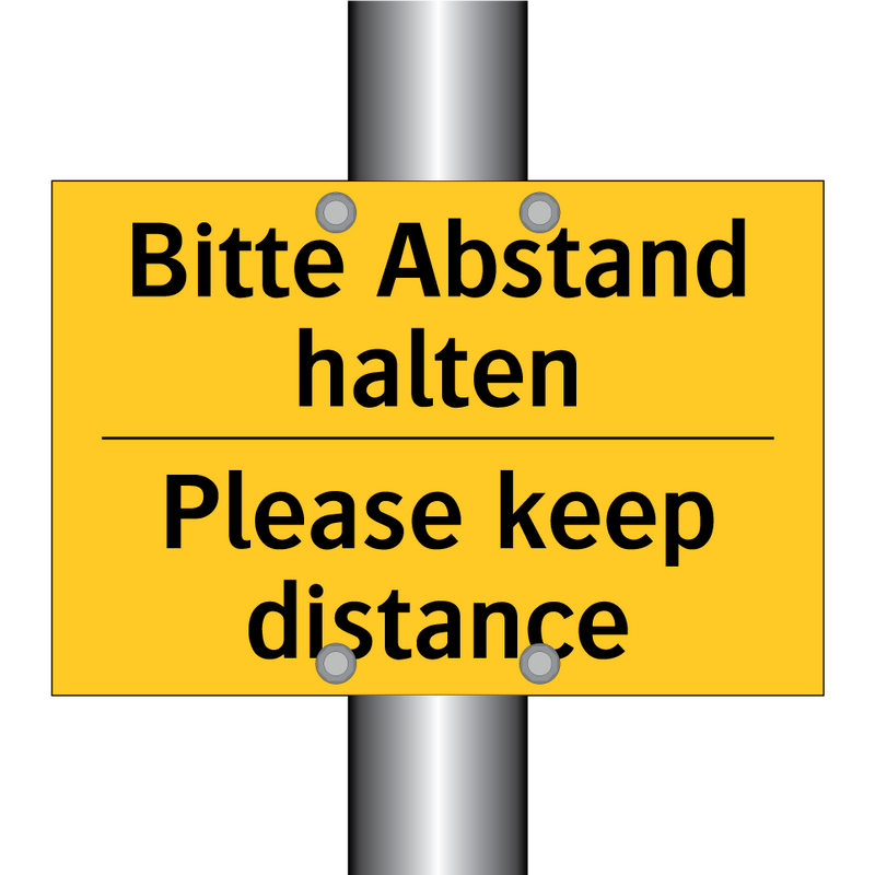 Bitte Abstand halten - Please keep distance