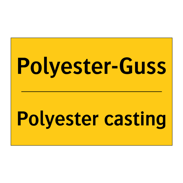 Polyester-Guss - Polyester casting