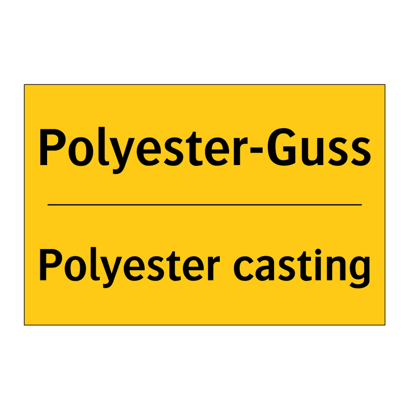 Polyester-Guss - Polyester casting