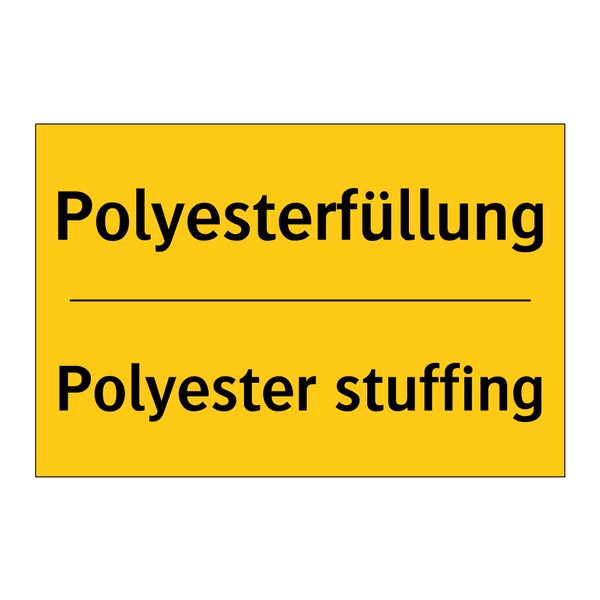 Polyesterfüllung - Polyester stuffing