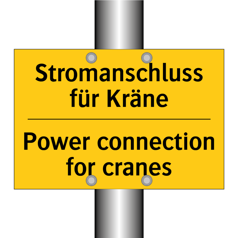 Stromanschluss für Kräne - Power connection for cranes