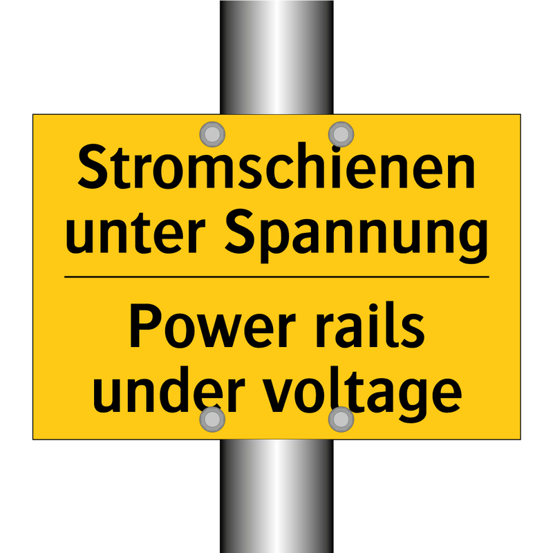 Stromschienen unter Spannung - Power rails under voltage