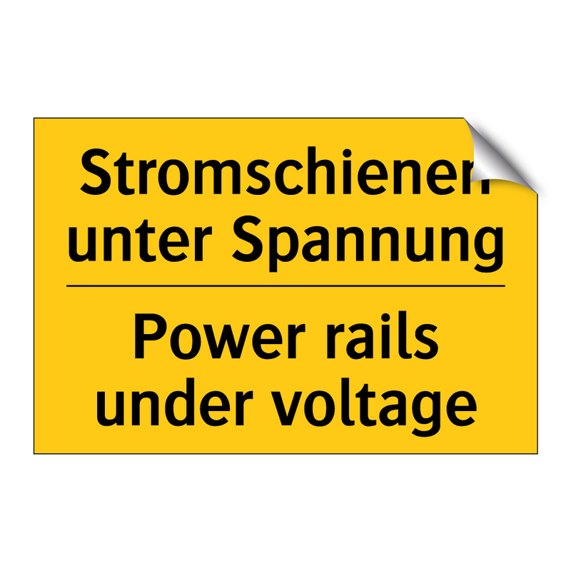 Stromschienen unter Spannung - Power rails under voltage