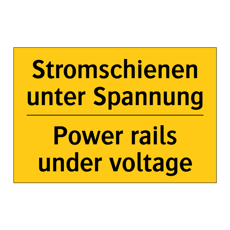 Stromschienen unter Spannung - Power rails under voltage