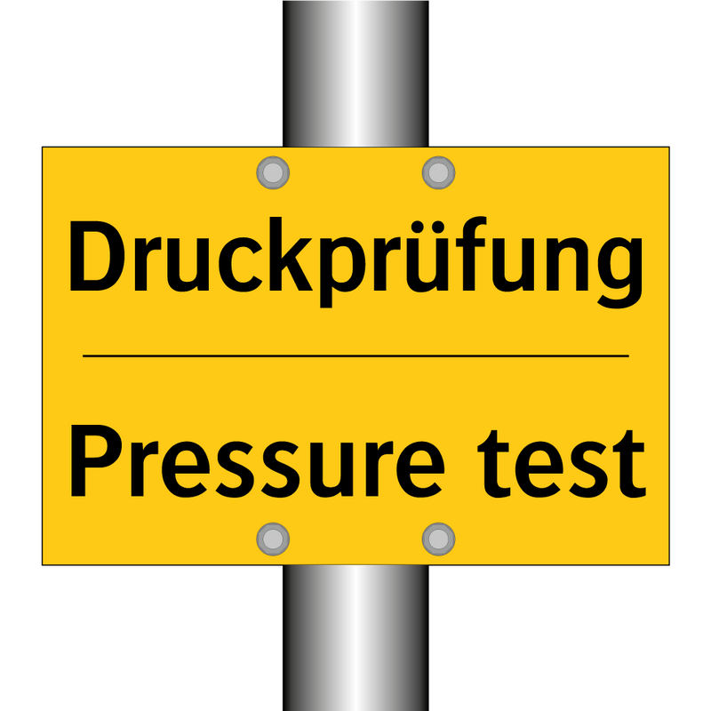 Druckprüfung - Pressure test