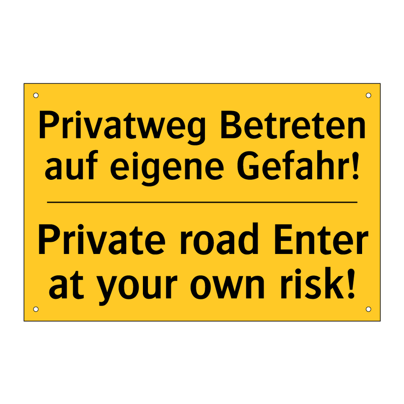 Privatweg Betreten auf eigene /.../ - Private road Enter at your own /.../