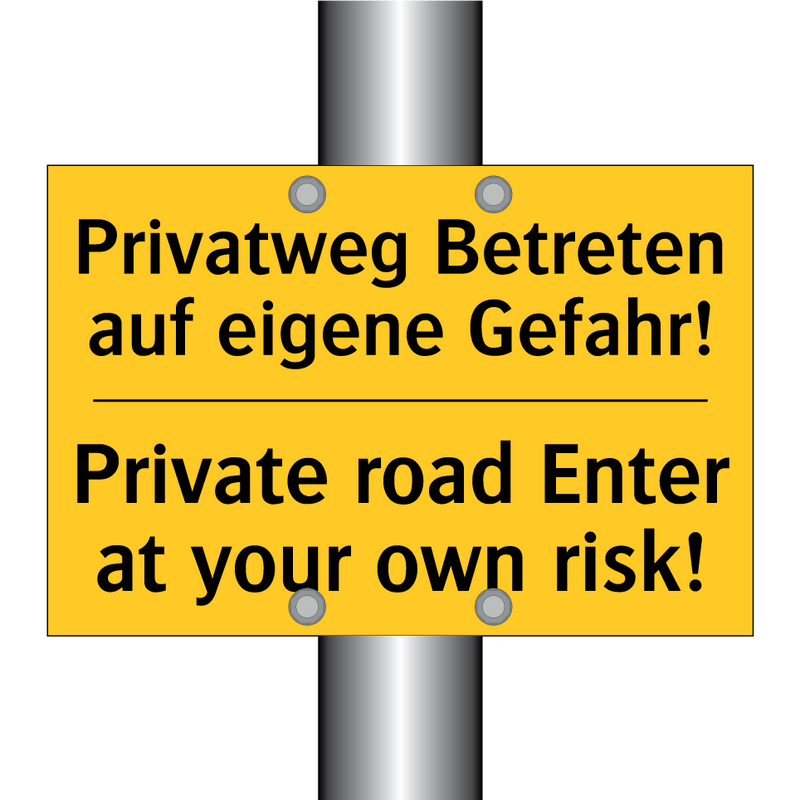 Privatweg Betreten auf eigene /.../ - Private road Enter at your own /.../