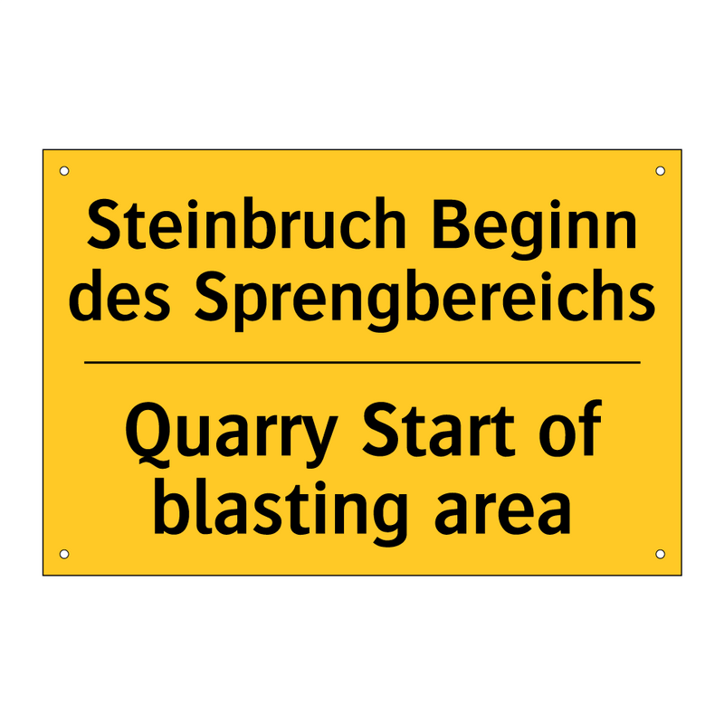 Steinbruch Beginn des Sprengbereichs/.../ - Quarry Start of blasting area