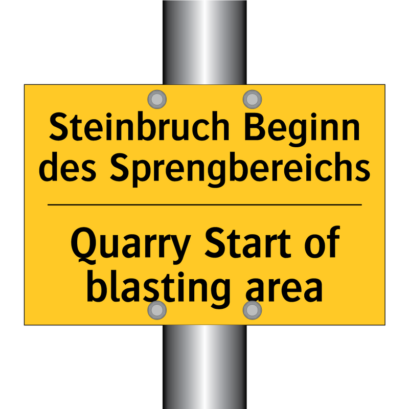 Steinbruch Beginn des Sprengbereichs/.../ - Quarry Start of blasting area