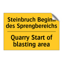Steinbruch Beginn des Sprengbereichs/.../ - Quarry Start of blasting area