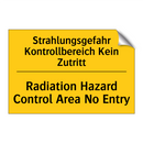 Strahlungsgefahr Kontrollbereich /.../ - Radiation Hazard Control Area /.../