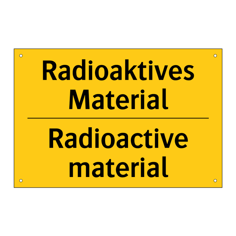 Radioaktives Material - Radioactive material