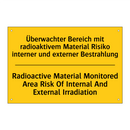 Überwachter Bereich mit radioaktivem /.../ - Radioactive Material Monitored /.../