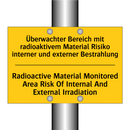 Überwachter Bereich mit radioaktivem /.../ - Radioactive Material Monitored /.../