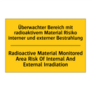 Überwachter Bereich mit radioaktivem /.../ - Radioactive Material Monitored /.../