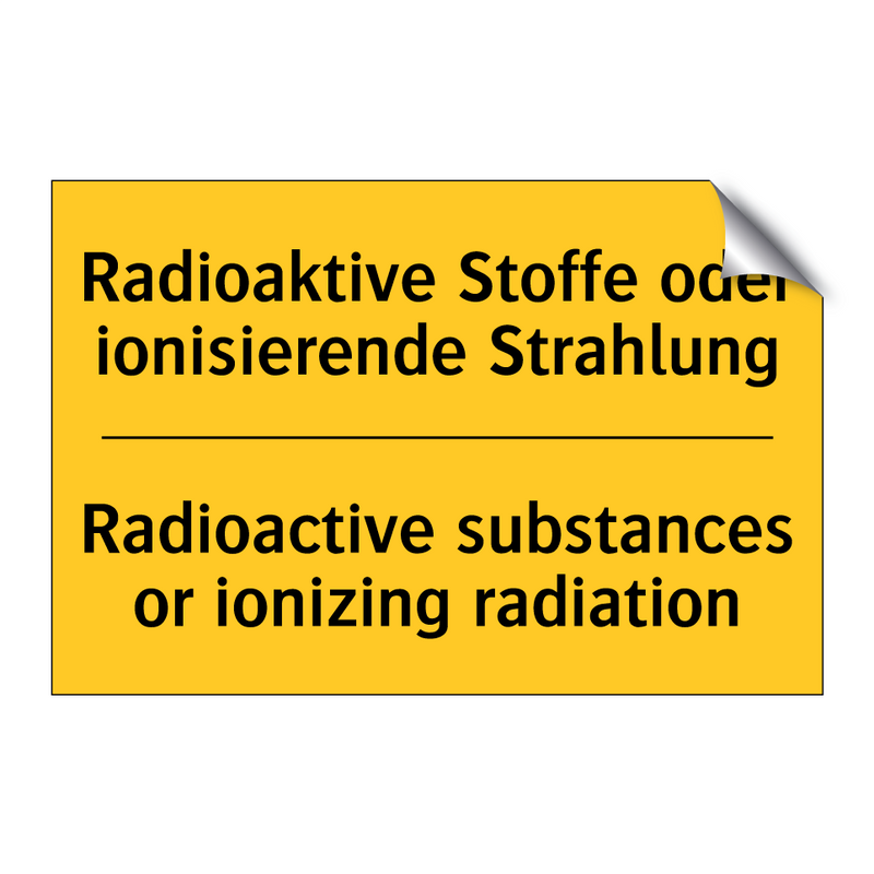 Radioaktive Stoffe oder ionisierende /.../ - Radioactive substances or ionizing /.../