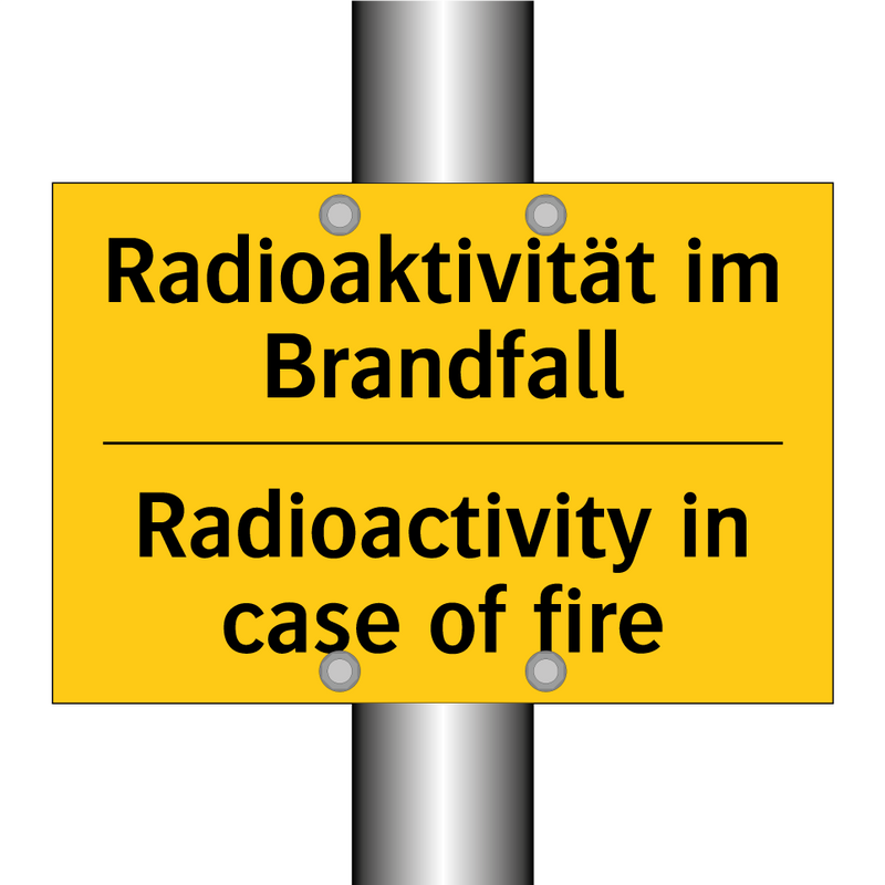 Radioaktivität im Brandfall - Radioactivity in case of fire
